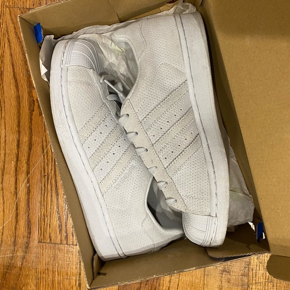 adidas Other - Grey Suede Adidas Superstars Sneakers - Men’s/Kid’s Size 6 / Women’s Size 7.5